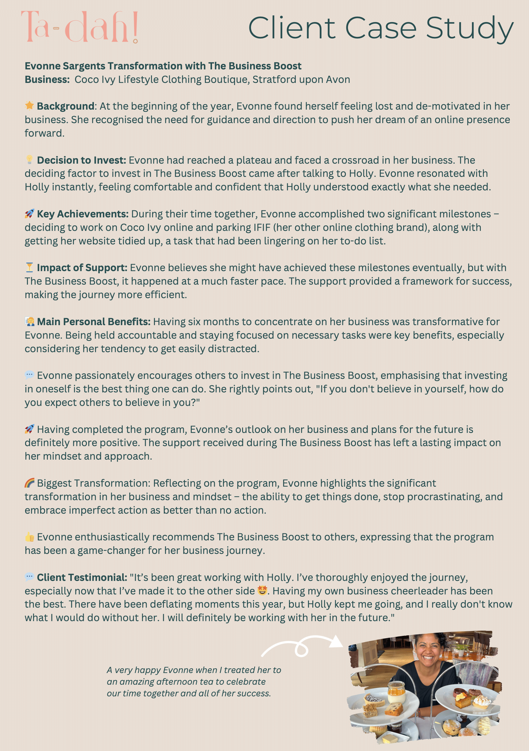 Evonne Sargent Case Study Evonne Sargent Case Study